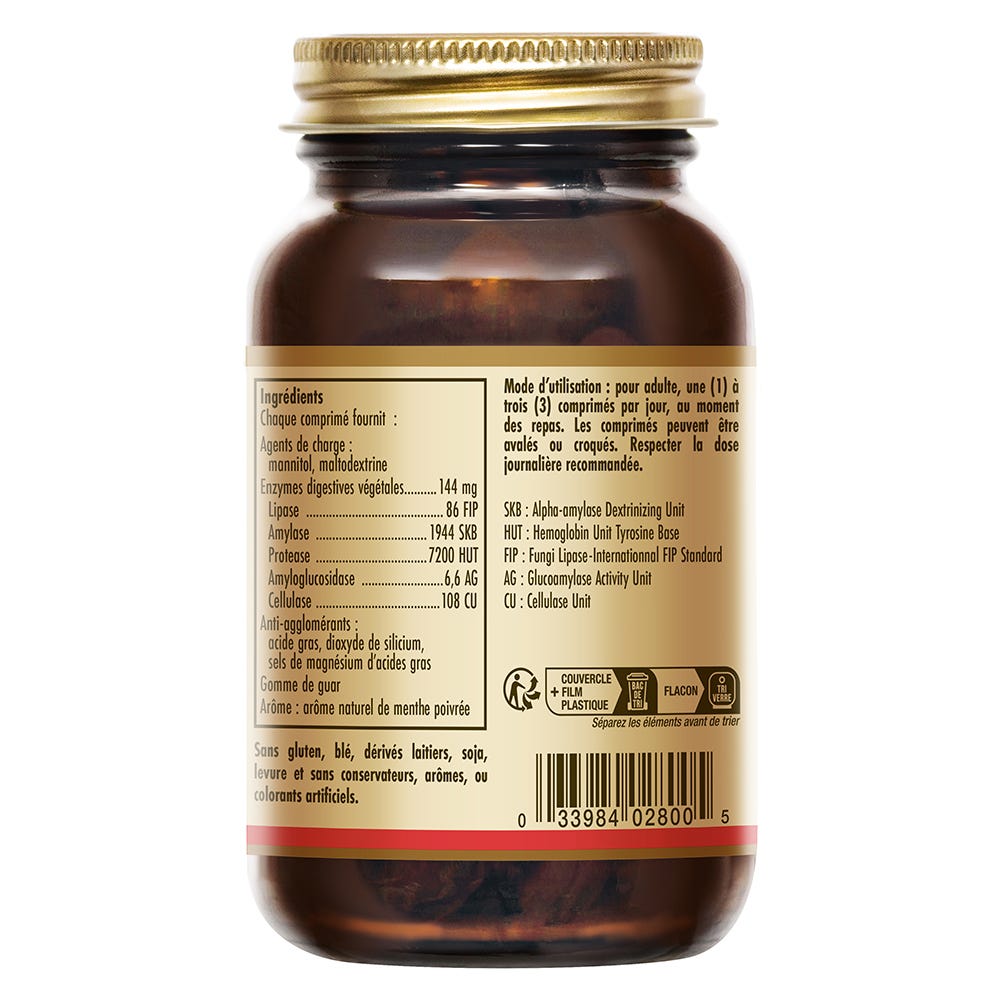 Vegetarian Digestive Enzymes Solgar FR