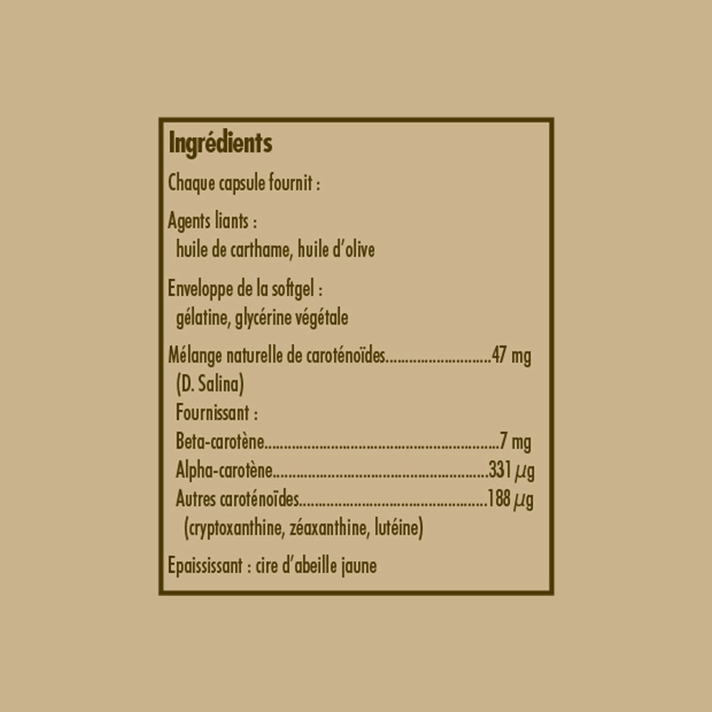 Bêta-carotène (Provitamine A) Kenay AG - 60 Gélules, Neuf