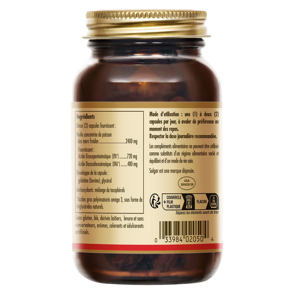 Oméga 3 Cardiovasculaire Solgar FR